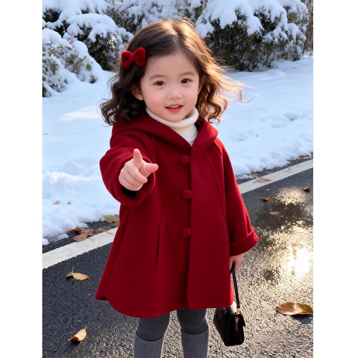 Winter Clothing For Toddlers - Cappotto di Lana per Bambine, Nuovo
