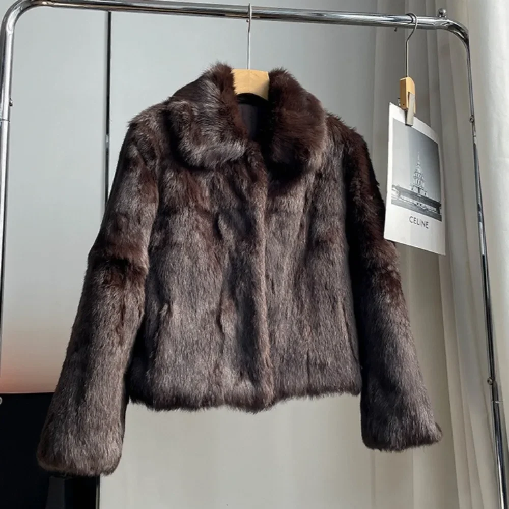 Winter Clothing Store - Cappotto di pelliccia di coniglio naturale